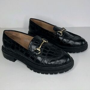 Madewell Bradley Embossed Croc Loafers